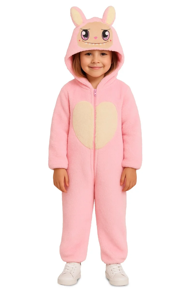 Labubu Onesie Roze Kind Hartje