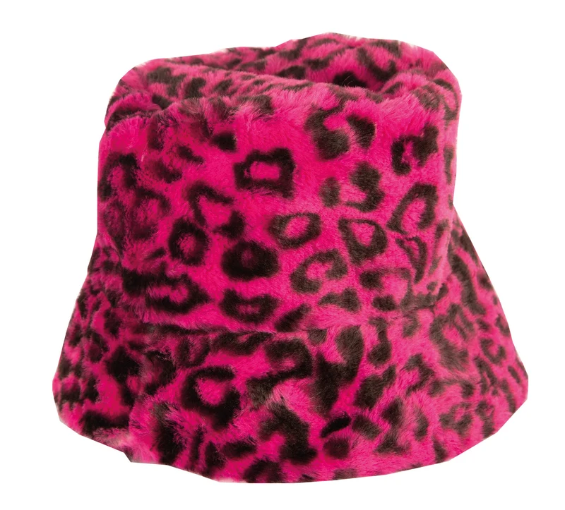 Hoed Luxe Léopard Roze Nepbont