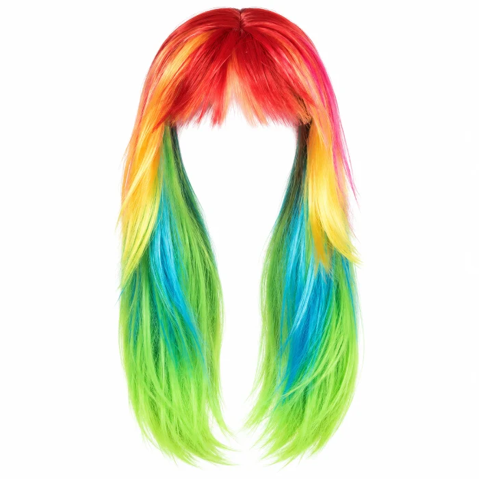 Pruik Reina regenboog