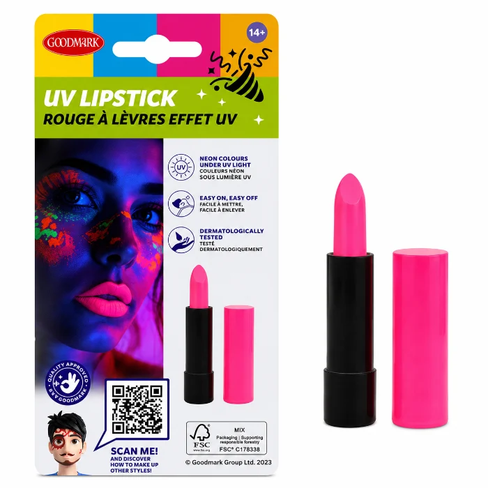 Lippenstift roze UV effect