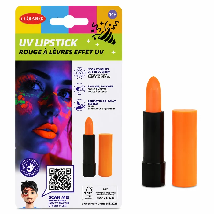Lippenstift oranje UV effect