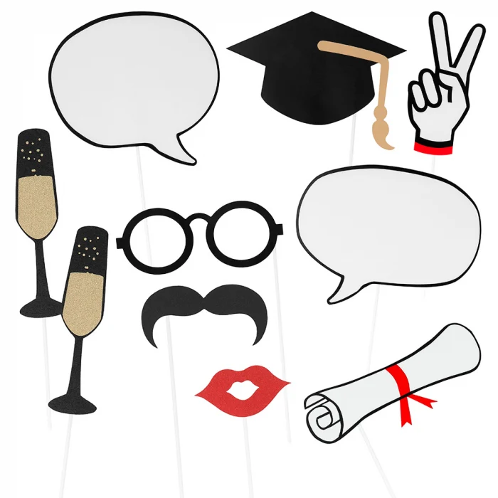 Geslaagd Photobooth props - 10 stuks