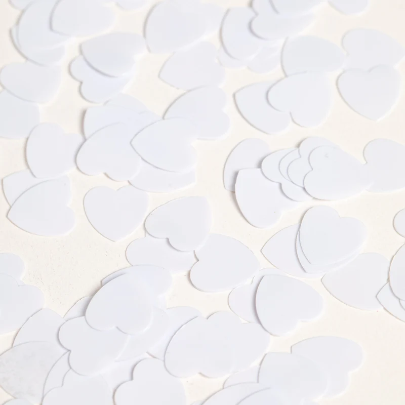 Tafelconfetti - 14 gram - witte hartjes
