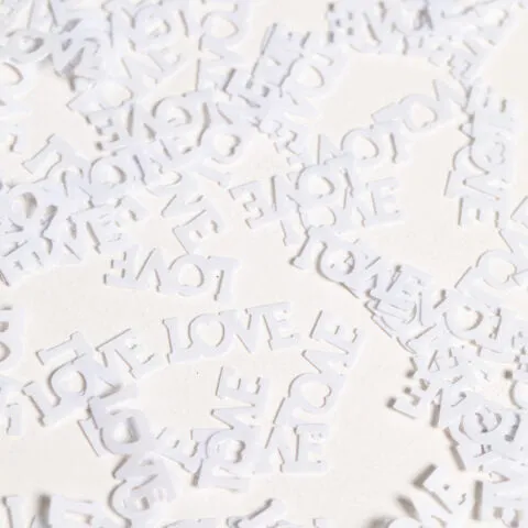 Tafelconfetti - 14 gram - Love - wit