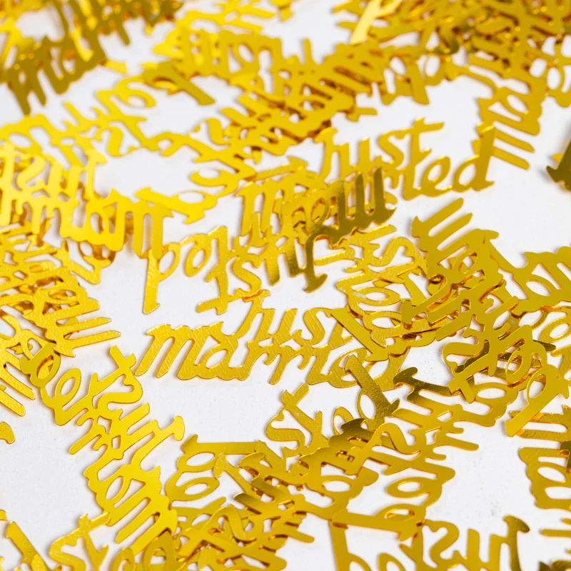 Just Married Tafelconfetti - 14 gram - goud