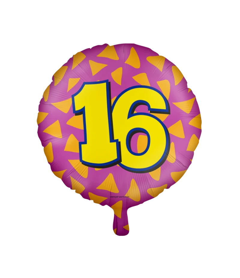 16 jaar Folieballon - Happy