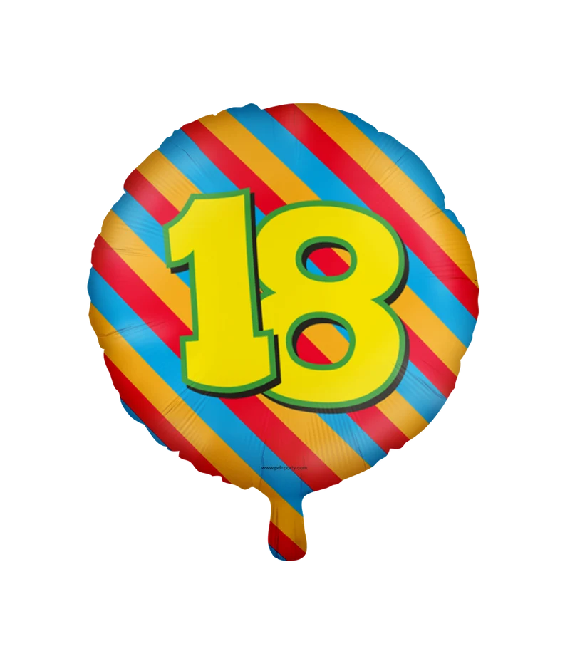 18 jaar Folieballon - Happy