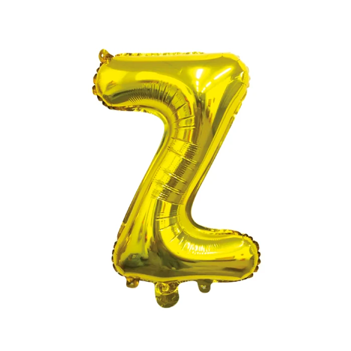Folieballon letter Z Goud - 35 cm