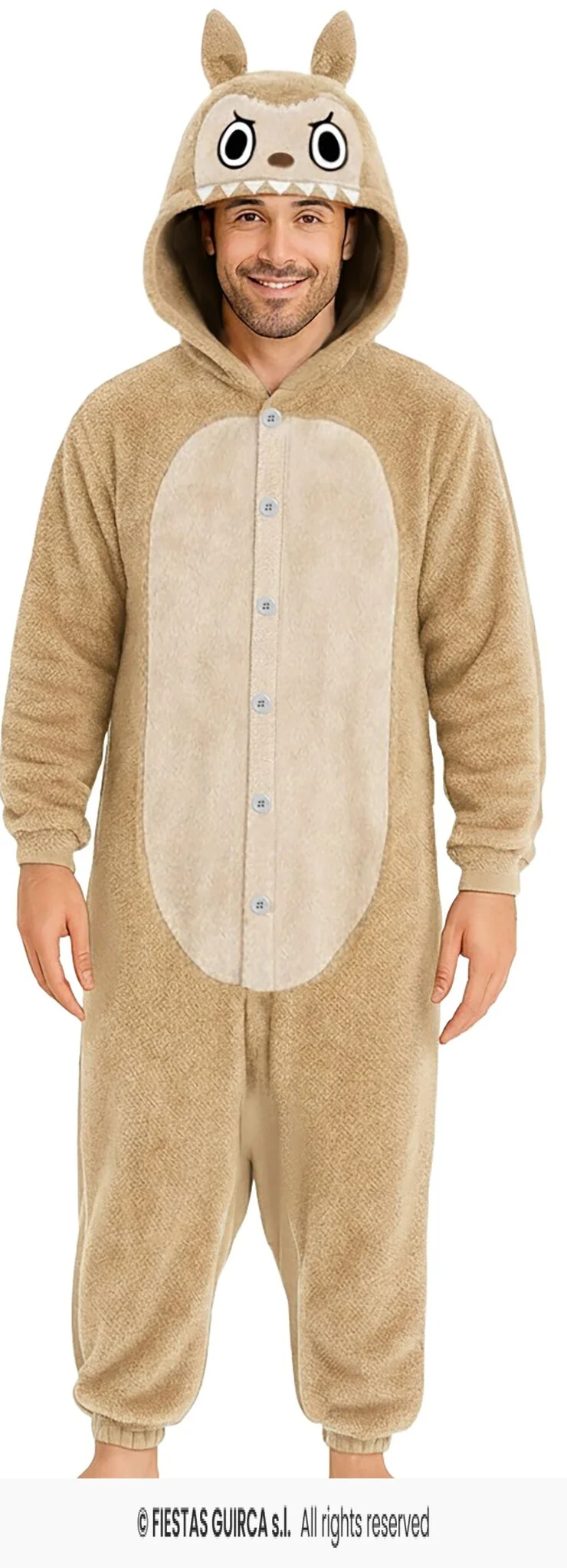 Lulu Monster Onesie Heren Bruin