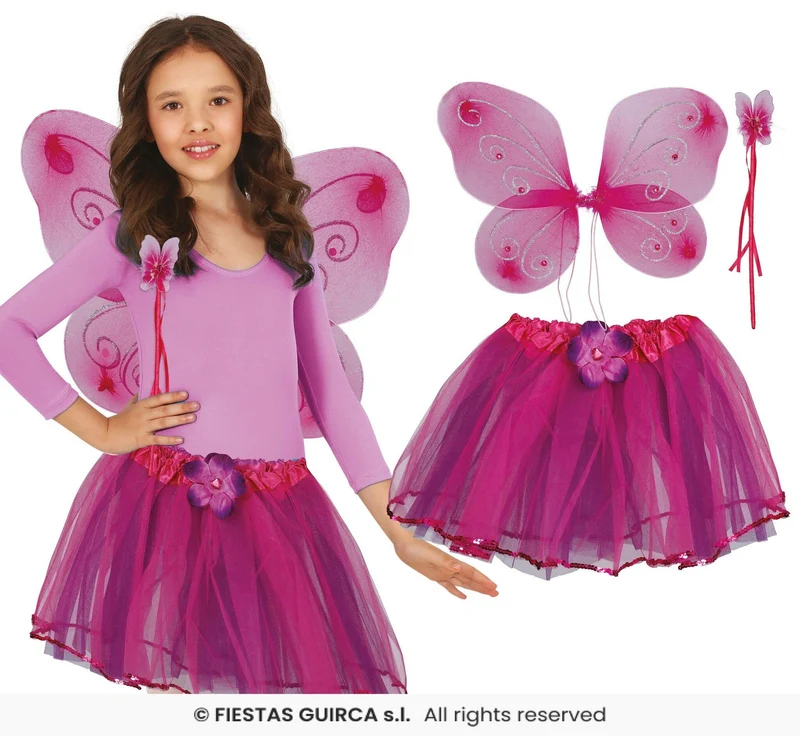 Vlinder Set Kind Lila/Roze