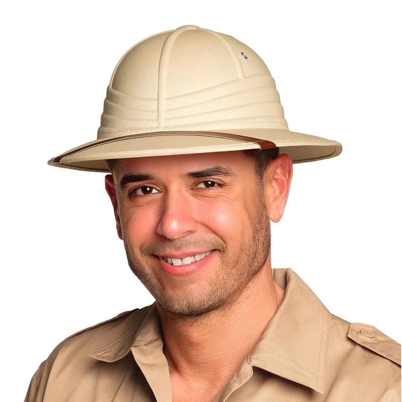Tropenhelm beige safarihoed dames en heren