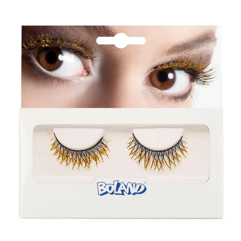 Gouden glitterwimpers dames | nepwimpers Boland