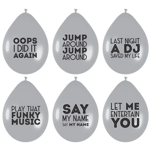 Song quotes Ballonnen - 6 stuks - 30 cm