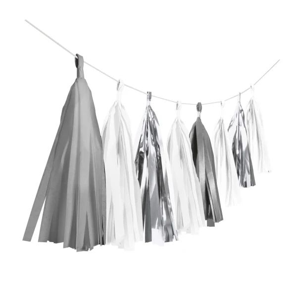 Tassel slinger - 3 meter - zilver
