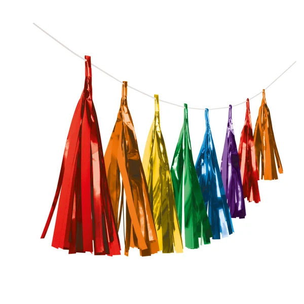 Tassel slinger - 3 meter - regenboog