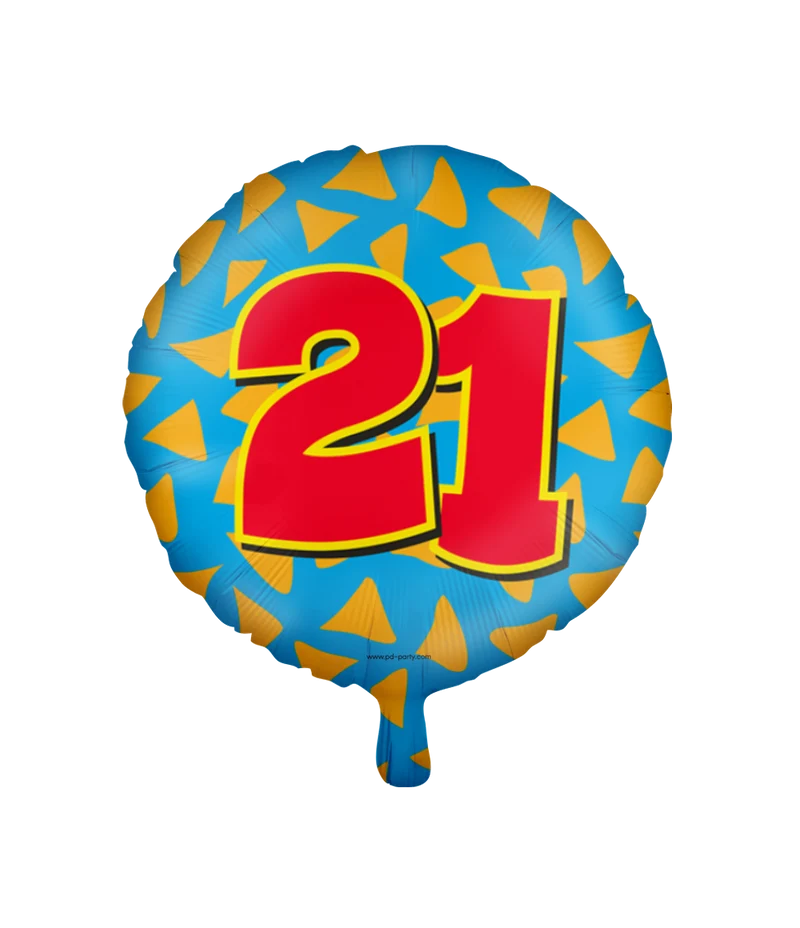 21 jaar Folieballon - Happy