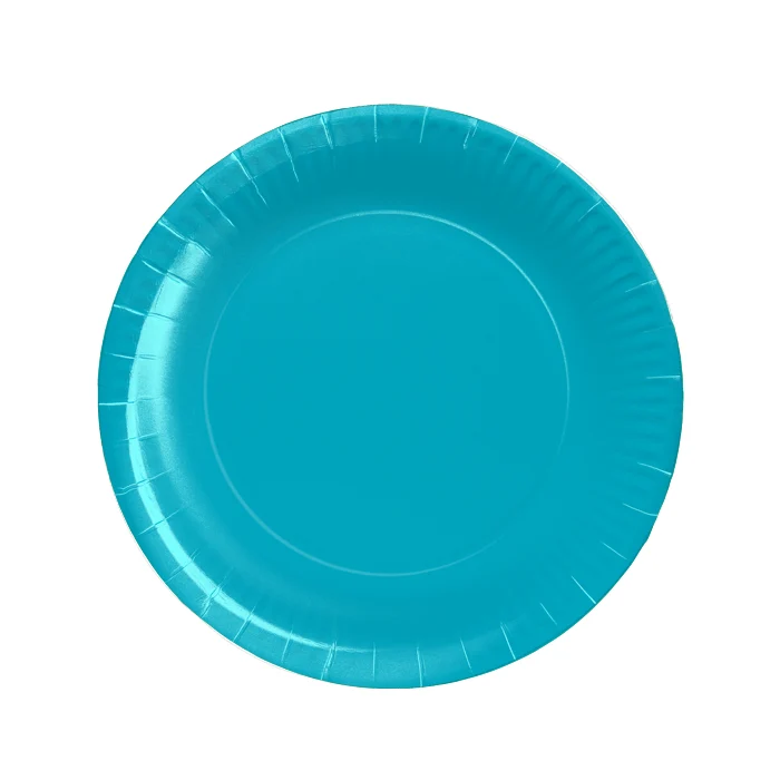 Bord papier blauw 8 st
