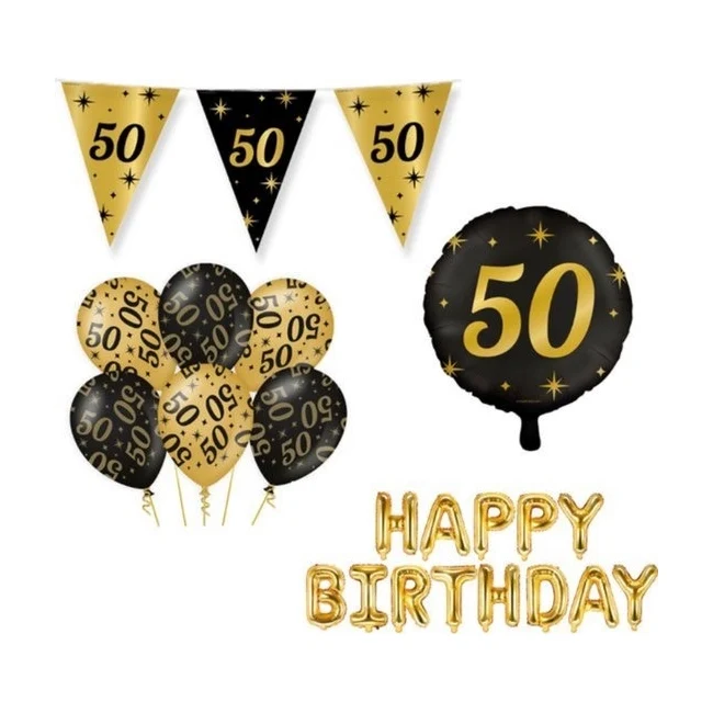 Classy Party 50 jaar verjaardag versiering pakket M