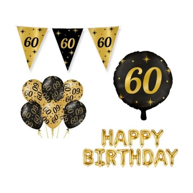 Classy Party 60 jaar verjaardag versiering pakket M