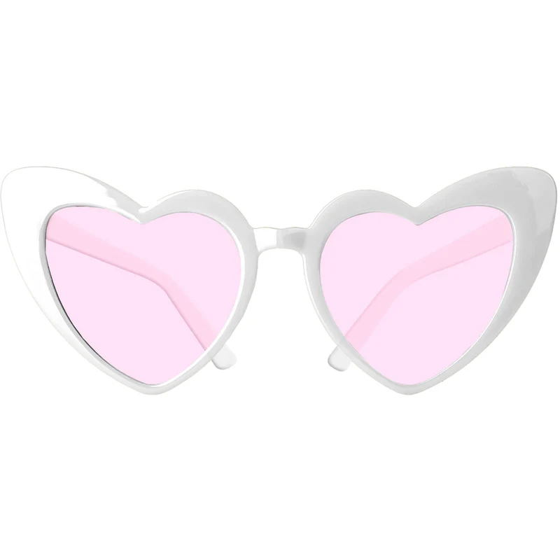 Bril Vrijgezellenfeest Hart Wit/Roze