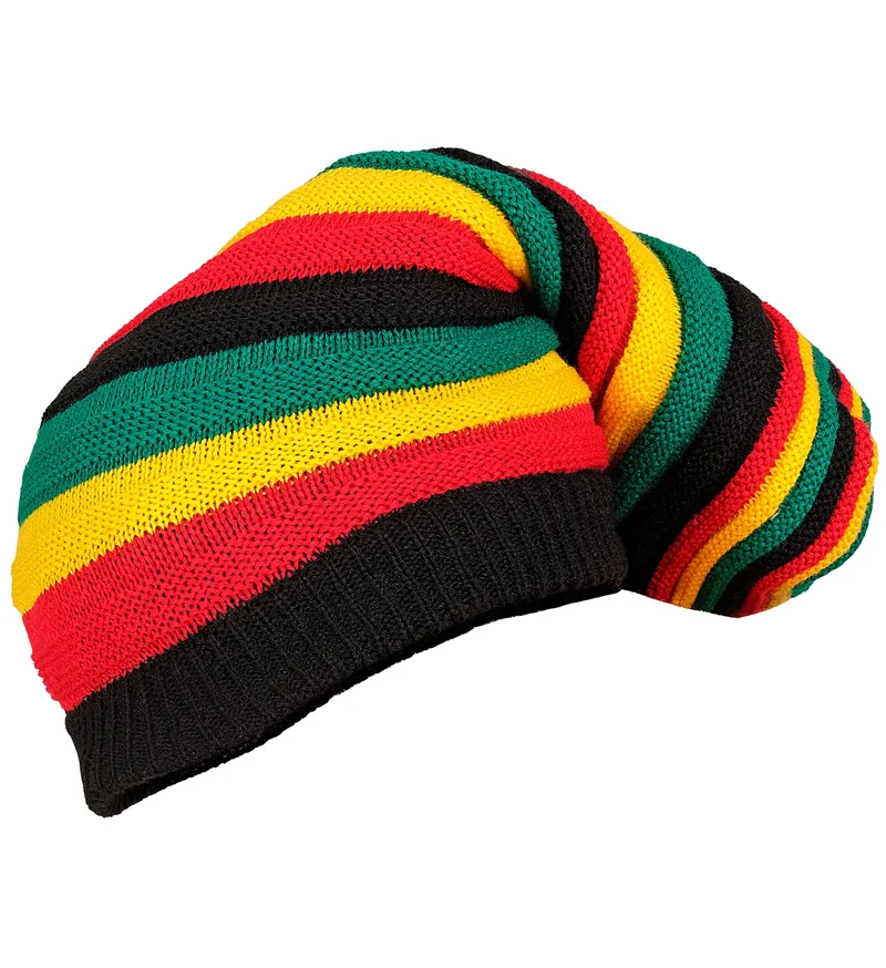 Hoed tam rasta gebreid rood geel groen dames en heren