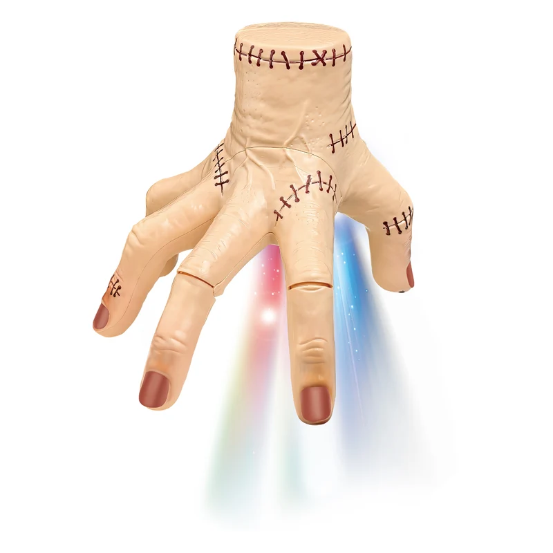 Kruipende hand met licht en muziek 15 cm Halloween