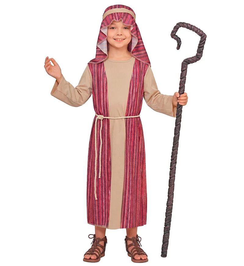 Herder tuniek jongens beige met riem en hoofddoek