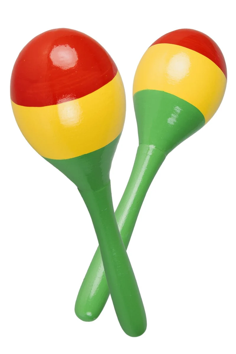Sambaballen Hout Carnaval Rood Groen Geel