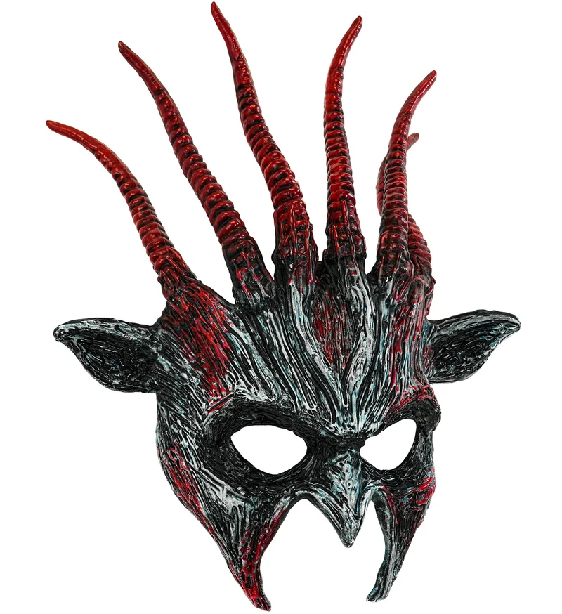 Masker beest infernaal met rode horens dames en heren