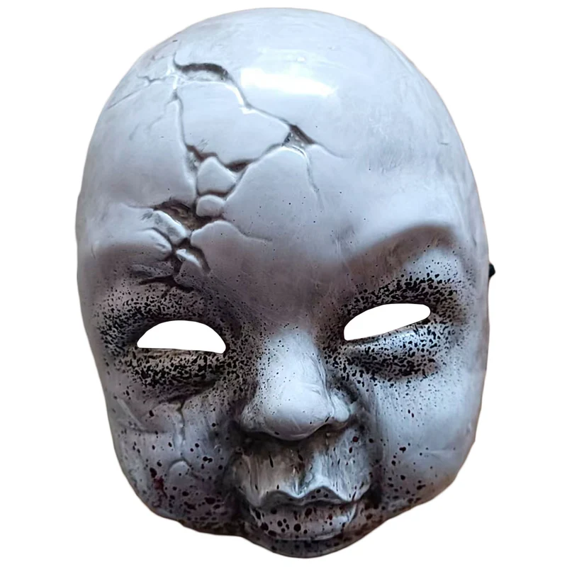 Masker babypop horror wit met barsten