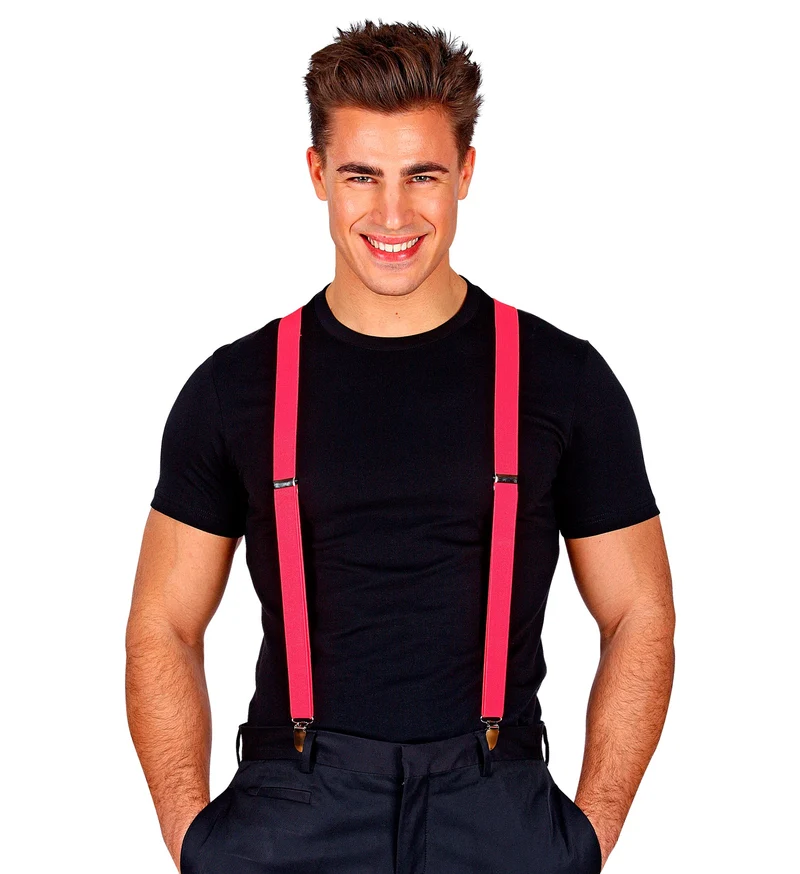 Neon roze bretels verstelbaar