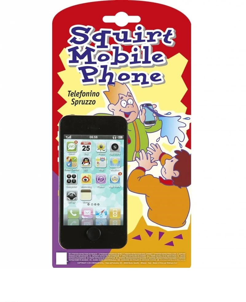 Spuitende mobiele telefoon