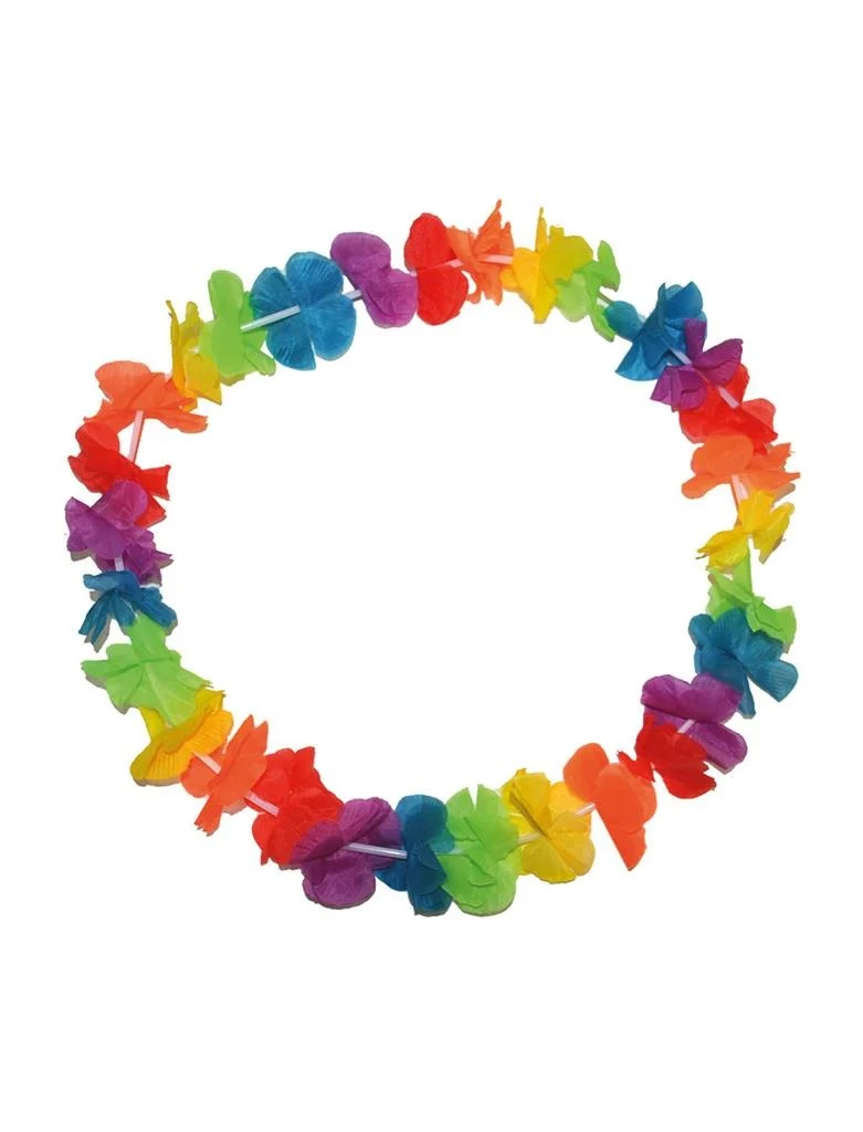 Hawaii bloemenkrans regenboog kleuren