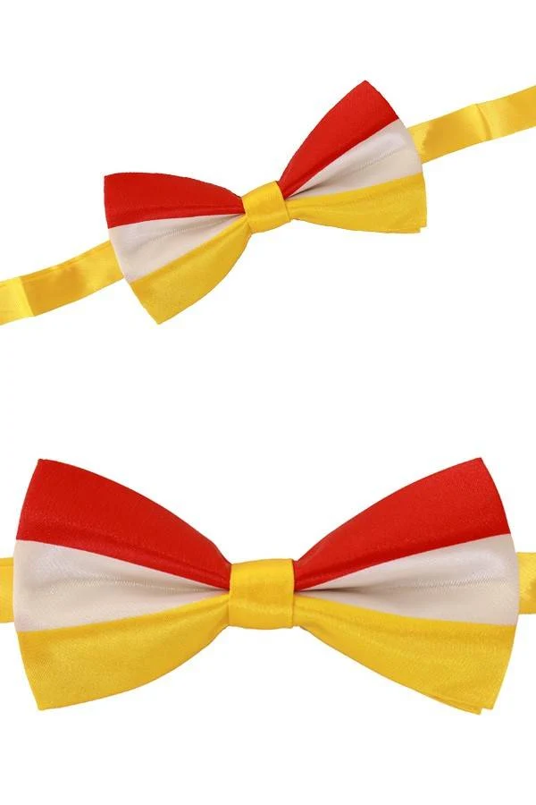 Luxe strik rood/wit/geel