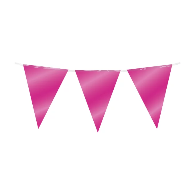 Folie slinger roze 10 meter 20x30 cm