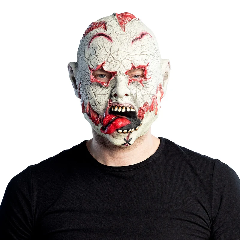 Latex hoofdmasker Undead zombie heren