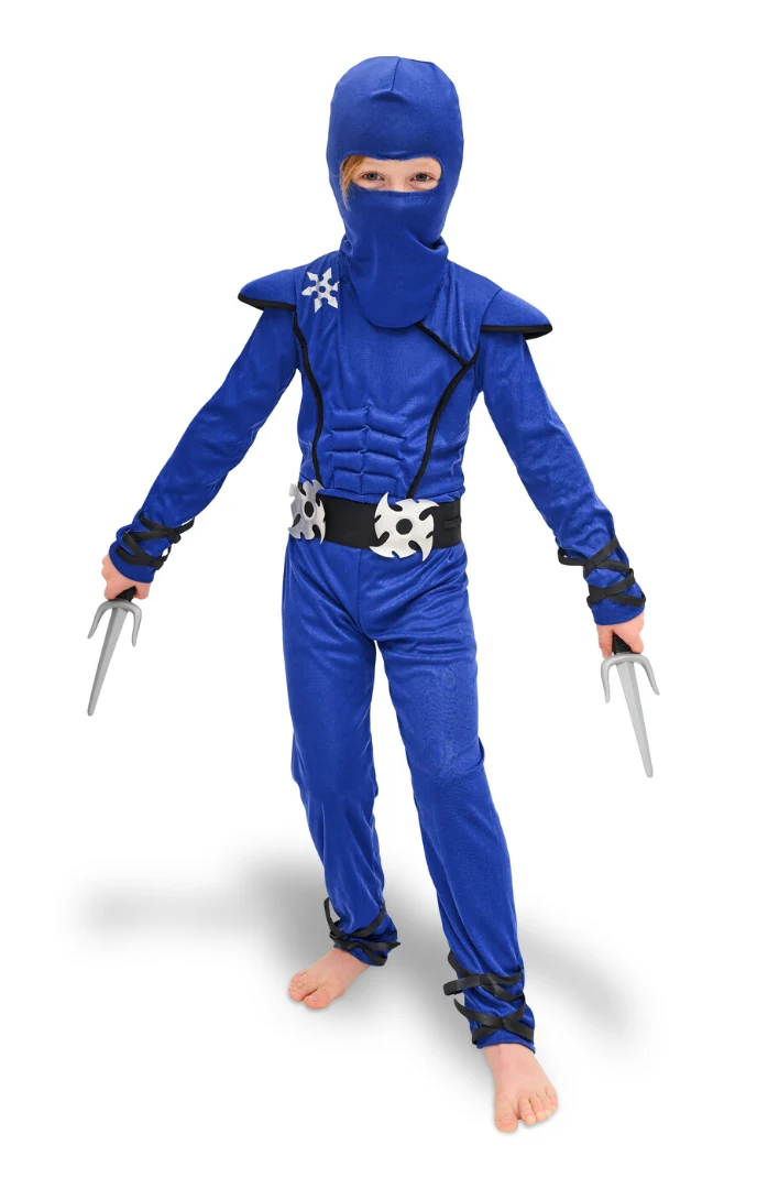 Blauwe Ninja Outfit Kind Compleet