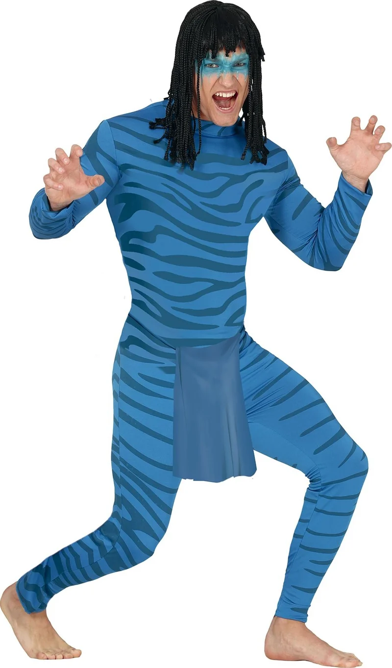Avatar Kostuum Blauw Mannen