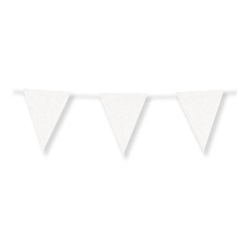 Slinger wit met glitters 6 meter 16x20 cm
