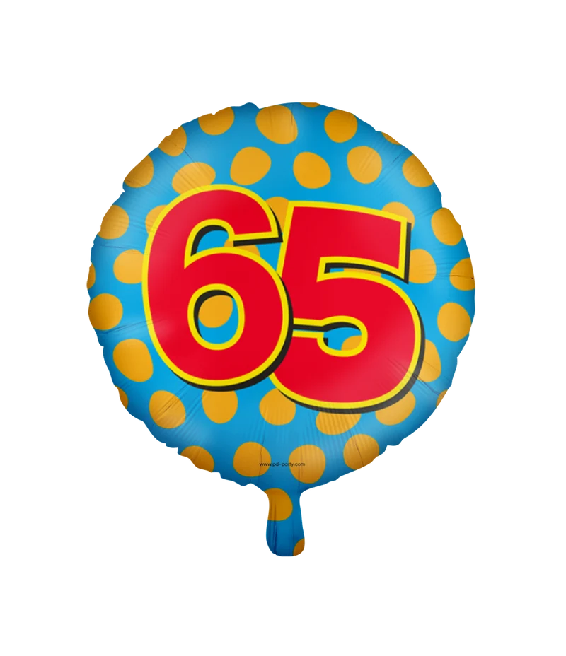 65 jaar Folieballon - Happy