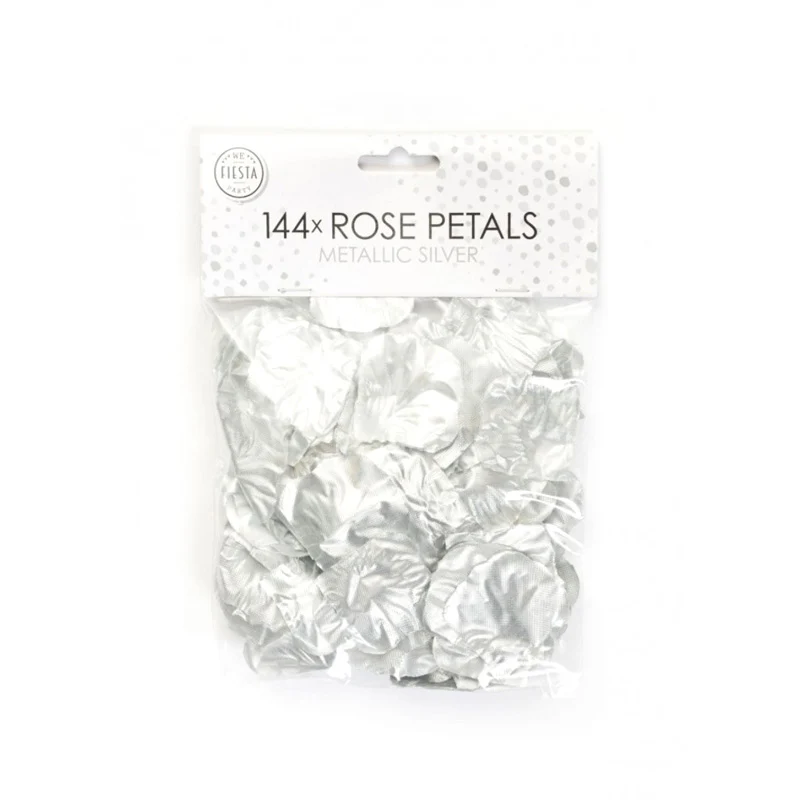Rozenblaadjes zilver metallic (144 stuks)