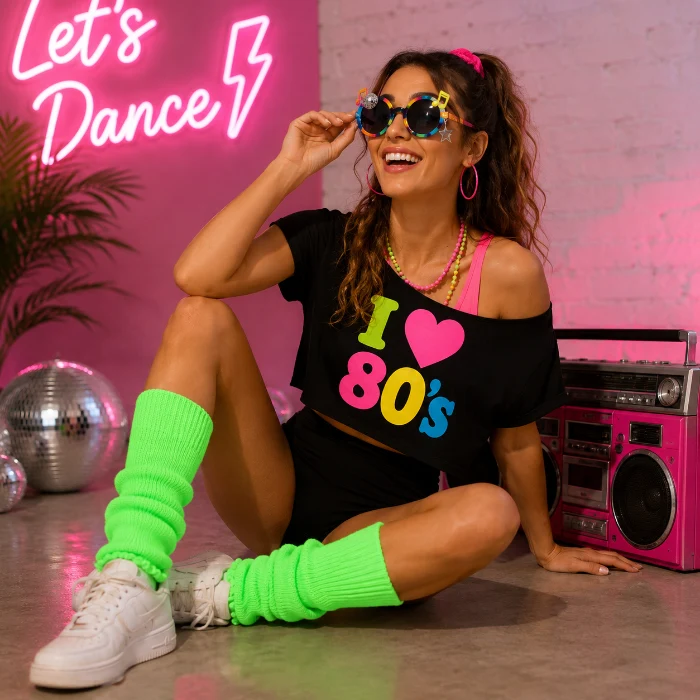 Beenwarmers neon groen one size
