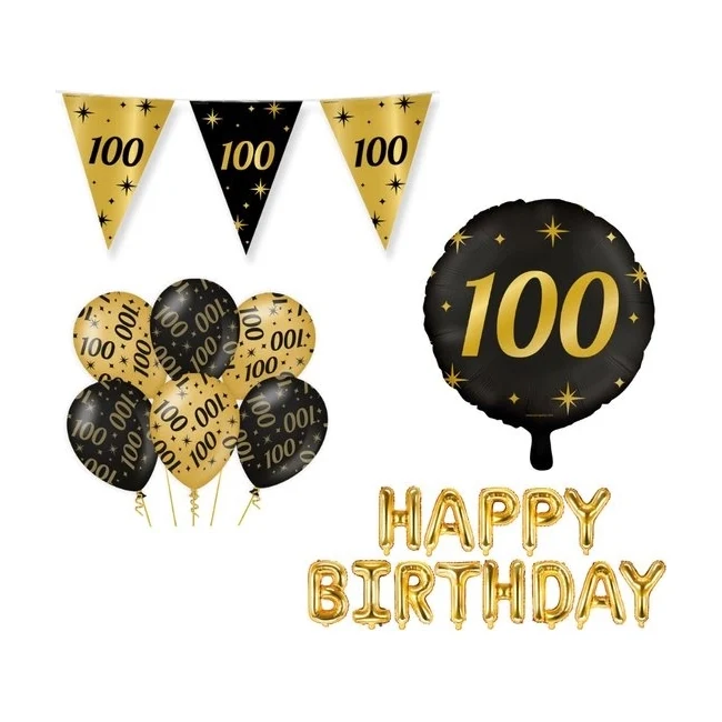 Classy Party 100 jaar verjaardag versiering pakket M
