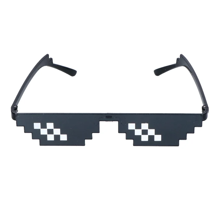 Partybril Pixel zwart