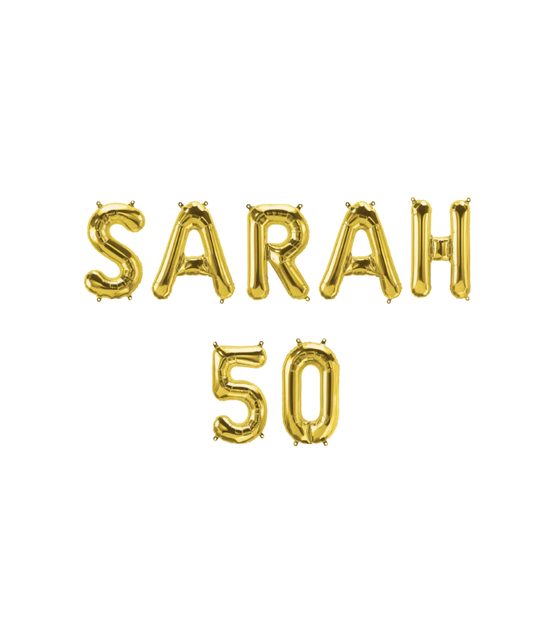 Set Folie Ballonnen - Sarah 50 Goud