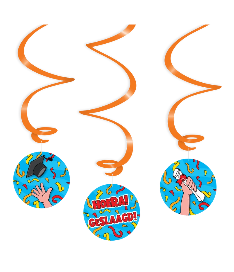 Geslaagd Swirl slingers - 3 stuks - cartoon