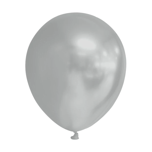 Metallic Zilveren Ballonnen 13cm 100 stuks