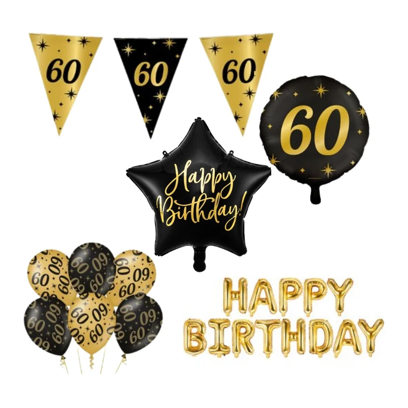 Classy Party 60 jaar verjaardag versiering pakket M2