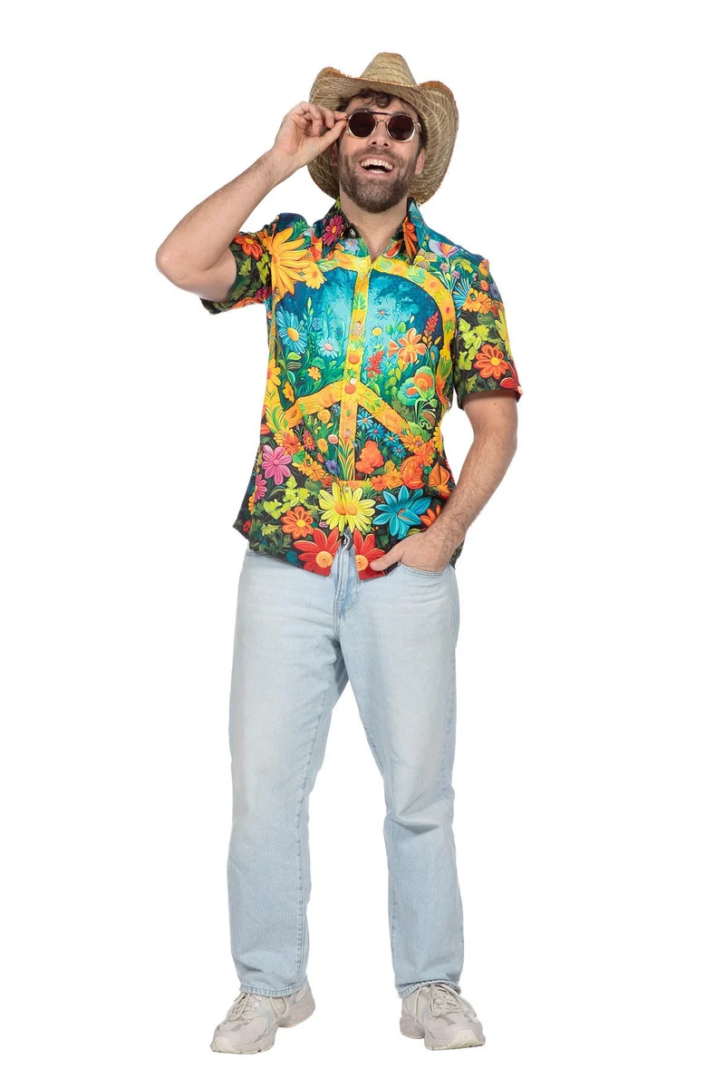 Party Blouse Hippie peace en bloemen