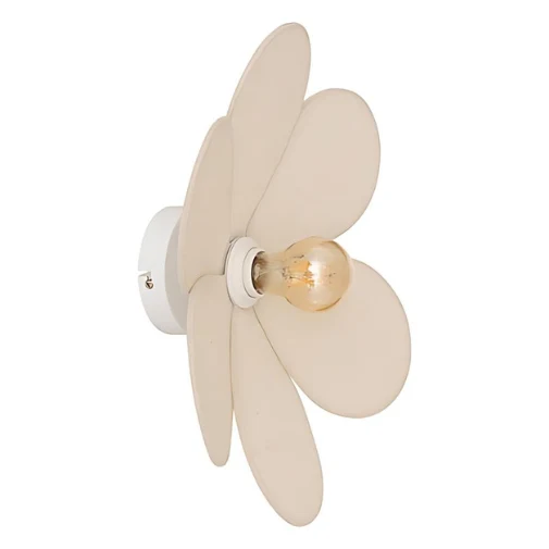 Atmosphera Naya Bloem Wandlamp - Ø40xH12cm - Beige